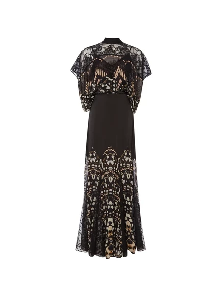 Женское платье Temperley London Emperor, черно-бежевое