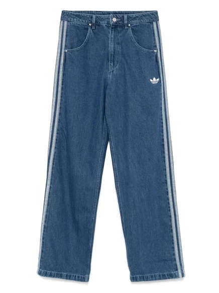 Мужские джинсы Adidas Firebird прямого кроя, синие