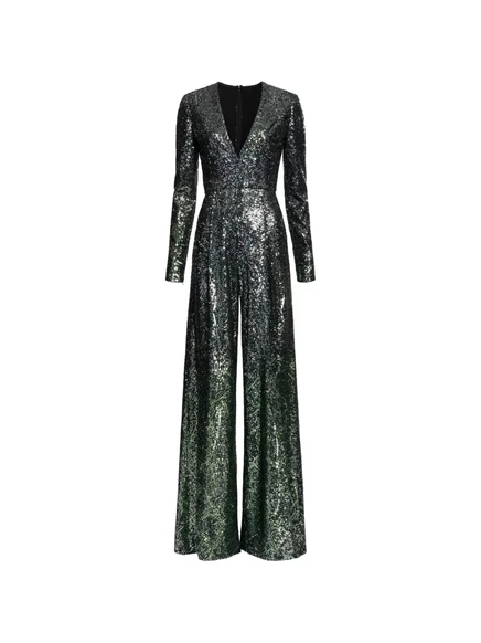 Женский комбинезон Elie Saab с пайетками, зеленый