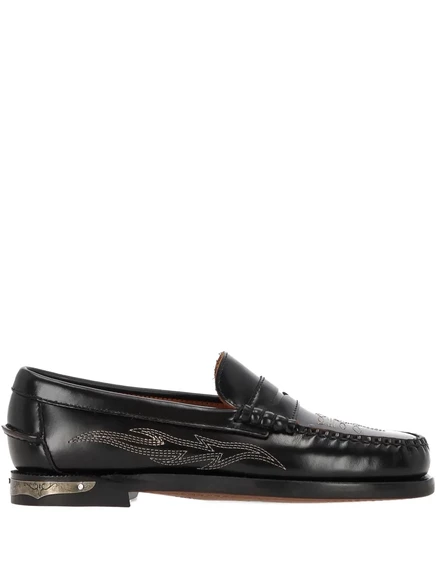Женские лоферы Sebago с вышивкой, черные