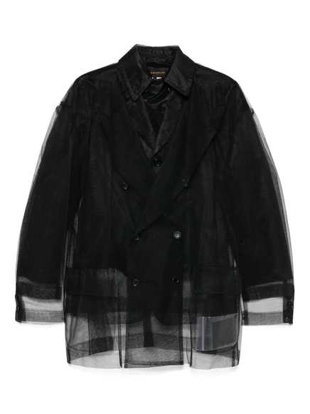 Женский блейзер Comme des Garçons с тюлем, черный