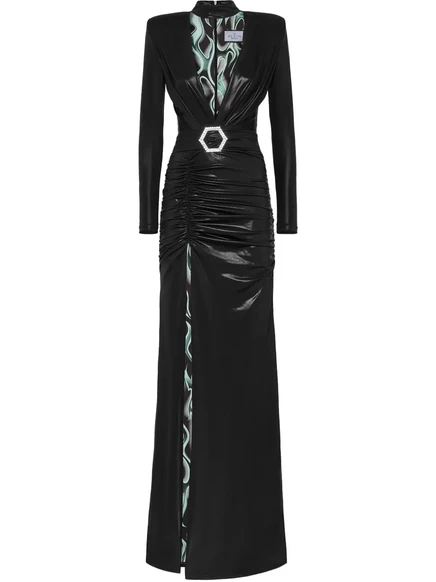 Женское платье Philipp Plein Lining Flame, черное