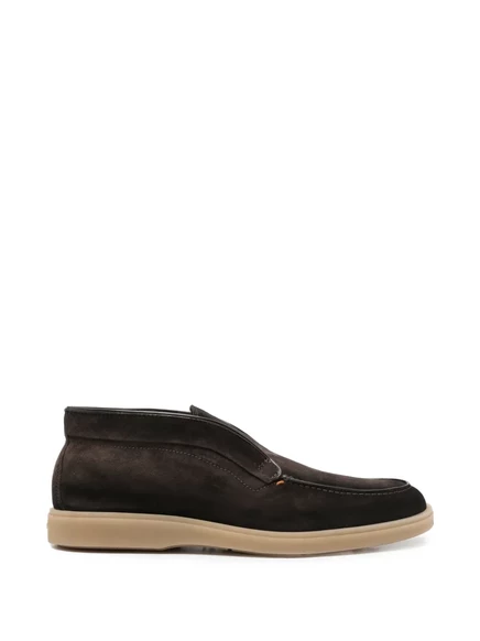 Мужские замшевые ботинки-дезерты Santoni, коричневые