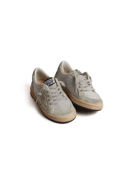 Кожаные кроссовки Golden Goose Super-Star из кожи золотого гуся silver