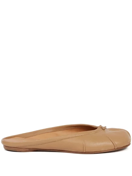 Женские мюли Maison Margiela Tabi кожаные, светло-коричневые
