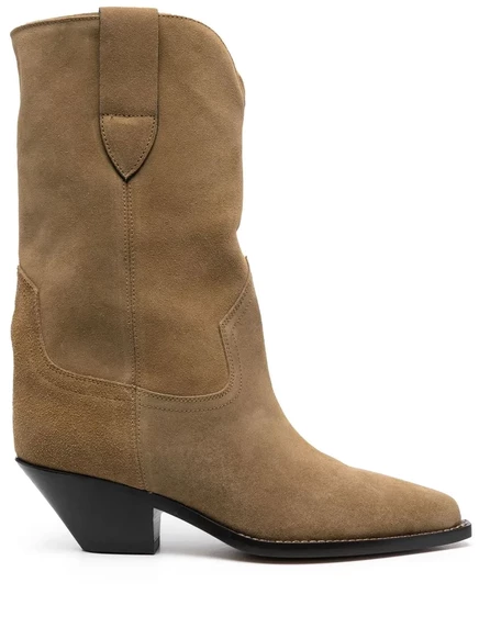 Женские казаки Isabel Marant Dahope замшевые, тауп