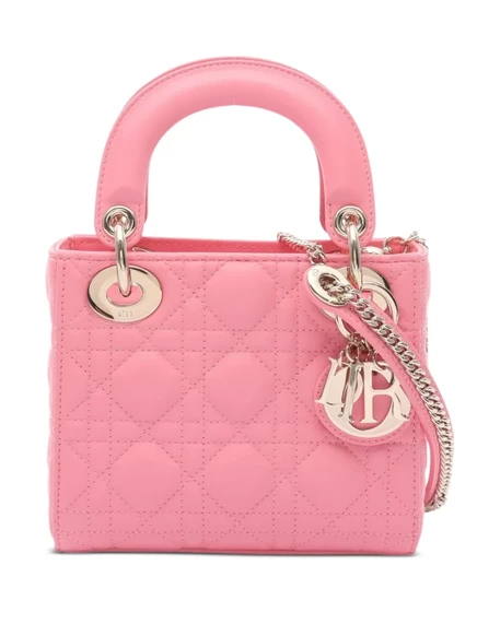 Бывшая в употреблении сумка Christian Dior mini Lady Dior 2010-х годов выпуска pink