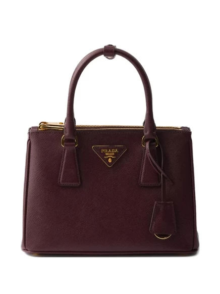 Женская сумка Prada Galleria через плечо, бордовая