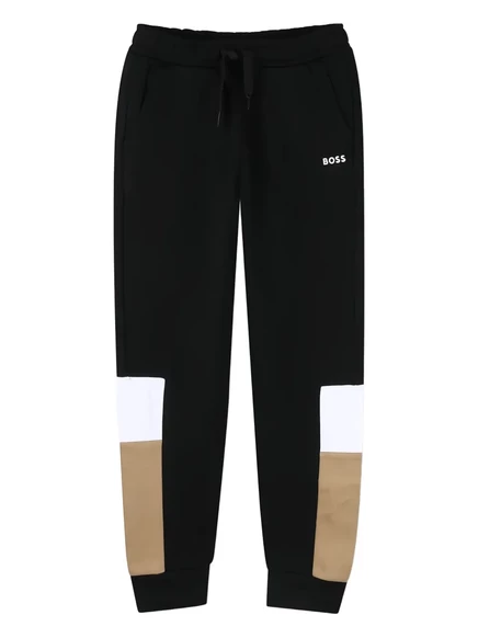 Детские спортивные штаны Boss Kidswear с кулиской, черные