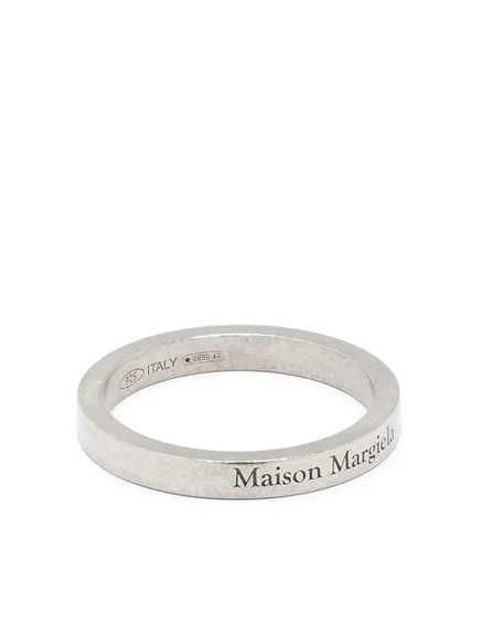 Женское кольцо Maison Margiela серебряное с гравировкой