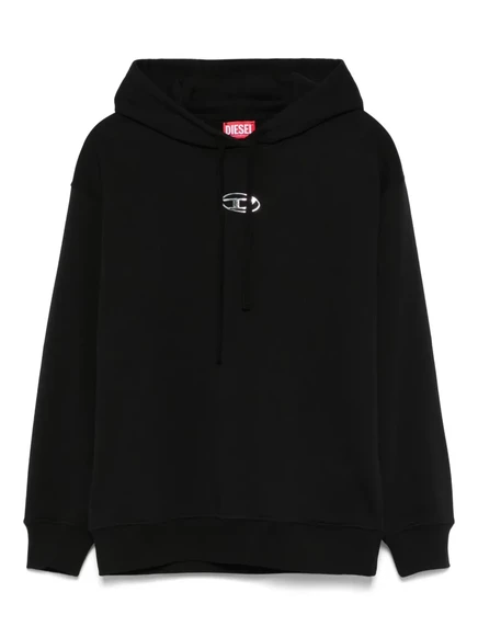 Женское худи Diesel Oval D с капюшоном, черное