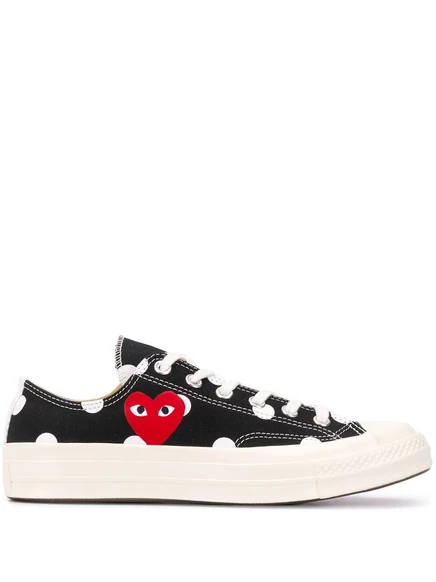 Кеды Comme Des Garcons Play x Converse x Кроссовки Comme Des Garcons Chuck 70 Ox black