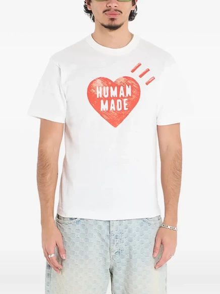 Футболка Human Made с принтом, белая
