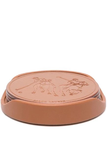 Подставки Ralph Lauren Garrett кожаные, коричневые