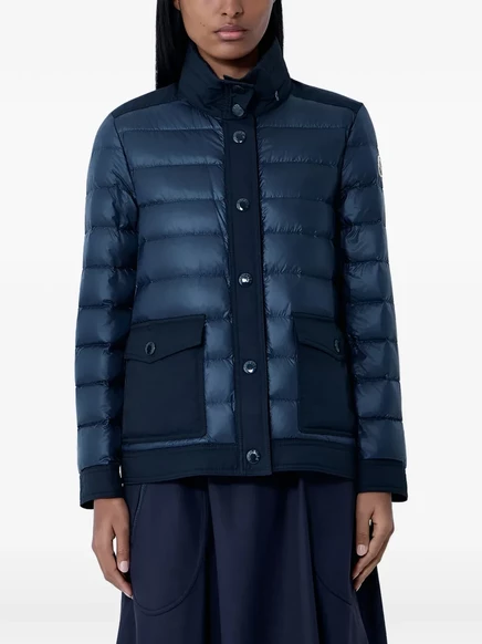 Женская пуховая куртка Moncler Origan, темно-синяя