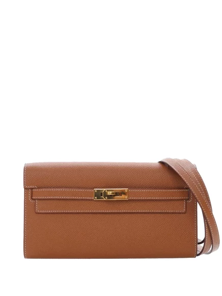Сумка-кошелек Hermès Kelly To Go 2022, коричневая