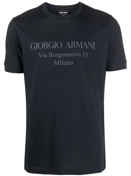 Футболка с логотипом Giorgio Armani blue