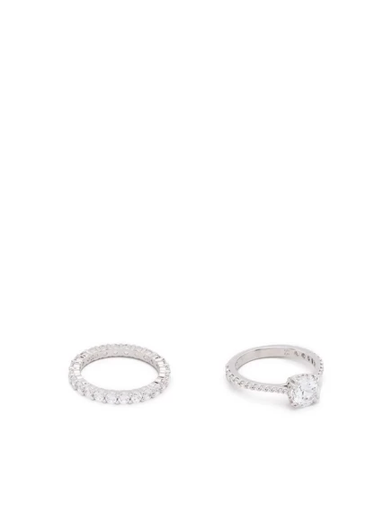 Женские кольца Swarovski Stilla, набор из 2, серебристые
