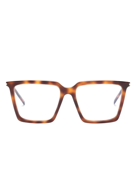Очки Saint Laurent Eyewear квадратные «черепаха», коричневые