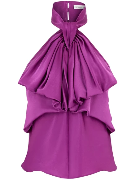 Топ с оборками от Nina Ricci purple