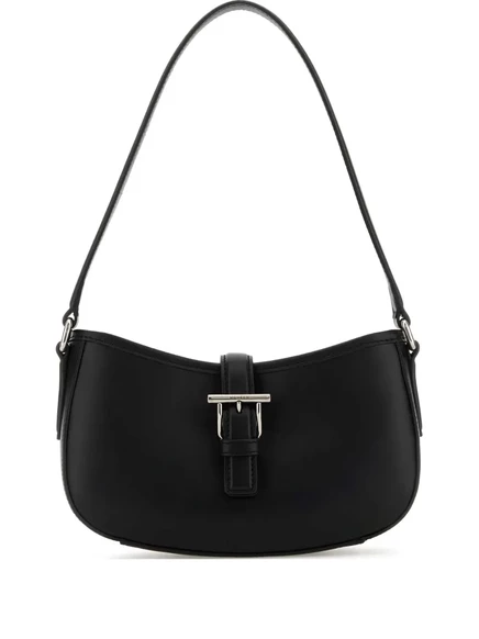 Сумка через плечо из телячьей кожи Alexander McQueen Mini с Т-образной планкой и пряжкой через плечо black