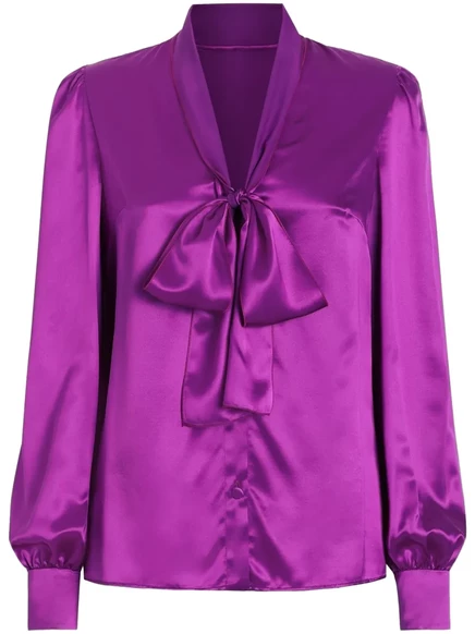 Рубашка с воротником-бабочкой от Dolce & Gabbana purple