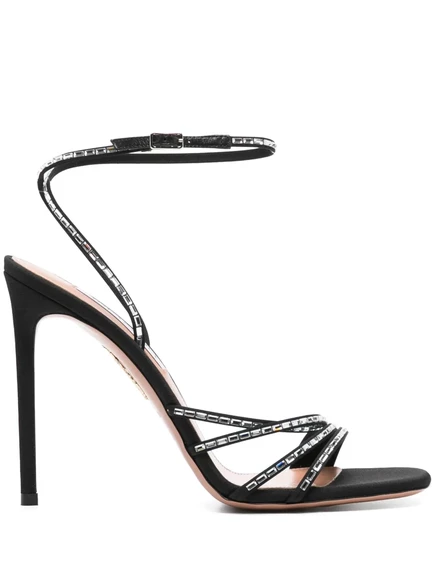 Босоножки Aquazzura 105 мм Mistica black