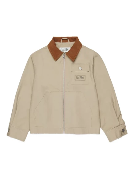 Детская куртка-бомбер MM6 Maison Margiela, бежевая