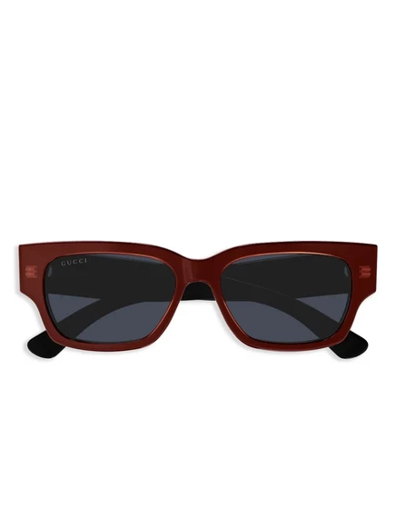 Солнцезащитные очки в прямоугольной оправе Gucci Eyewear red