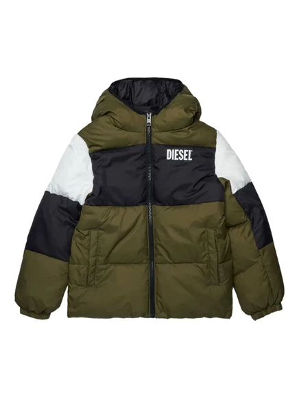 Мальчиковая стеганая куртка Diesel Kids, оливковая