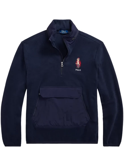 Мужское худи Polo Ralph Lauren с принтом Polo Bear, темно-синее