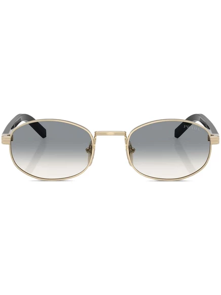 Солнцезащитные очки в овальной оправе Prada Eyewear gold
