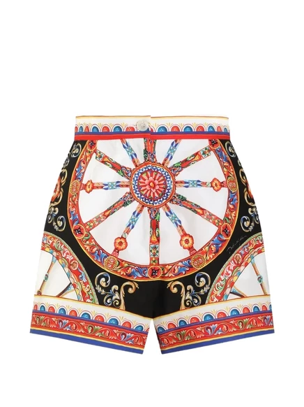 Женские шорты Dolce & Gabbana с принтом, белые
