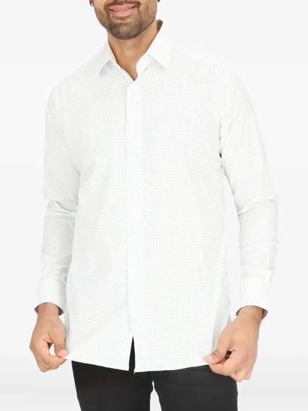 Рубашка в мелкий горошек Scotch & Soda white
