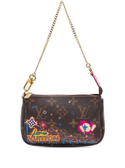 Женская мини-сумка Louis Vuitton Pochette, коричневая