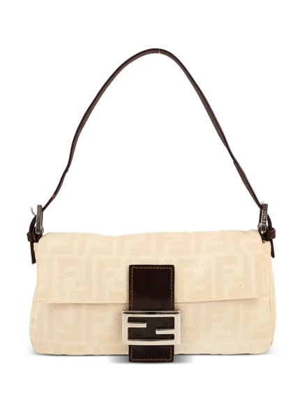 Сумка через плечо из багета, бывшая в употреблении у Fendi neutrals