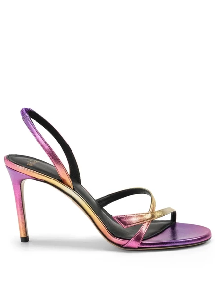 Сандалии из градиентной кожи Alexandre Birman Tita 85 мм yellow