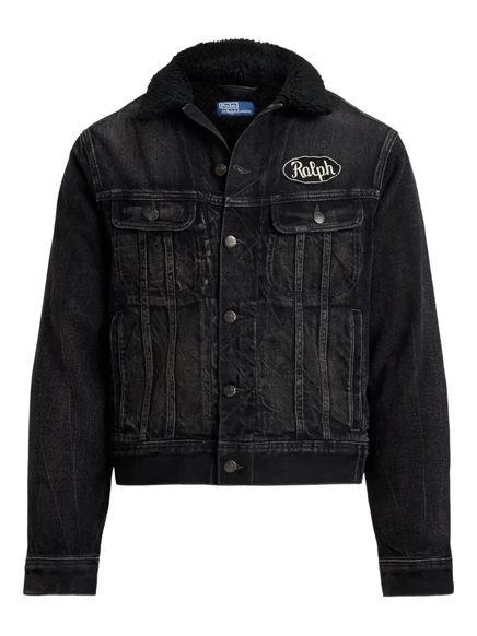 Мужская куртка Polo Ralph Lauren воротник-шерпа, черная