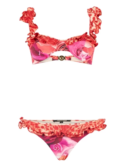 Женское бикини Roberto Cavalli Garden Rose, розовое