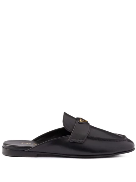Женские мюли Prada кожаные, черные