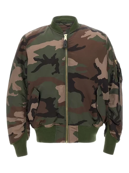 Базовая летная куртка-бомбер Alpha Industries MA-1 на молнии green