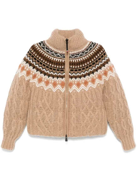Женская пуховая куртка Moncler Grenoble, коричневая