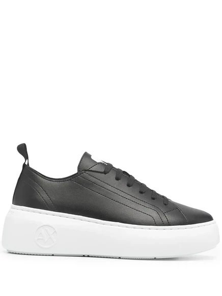 Массивные кроссовки Armani Exchange на шнуровке black
