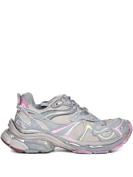 Многослойные кроссовки Balenciaga Runner 2.0 с тиснением логотипа grey