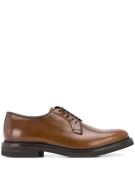 Мужские дерби Brunello Cucinelli из кордованской кожи, коричневые