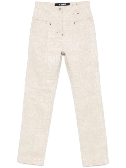 Женские джинсы Jacquemus Norma Le De-Nîmes, бежевые