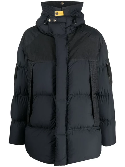 Мужская стёганая куртка Parajumpers с капюшоном, синяя