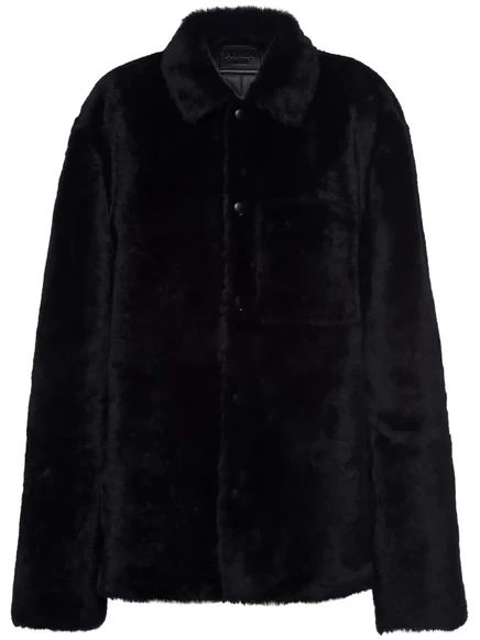 Мужская куртка-бомбер Prada из овчины, черная