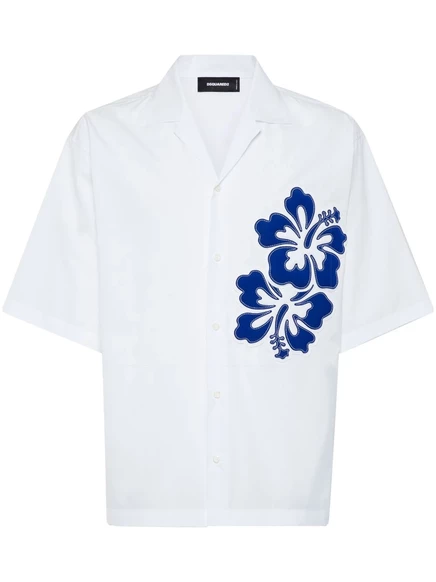 Рубашка DSQUARED2 с цветочным узором white
