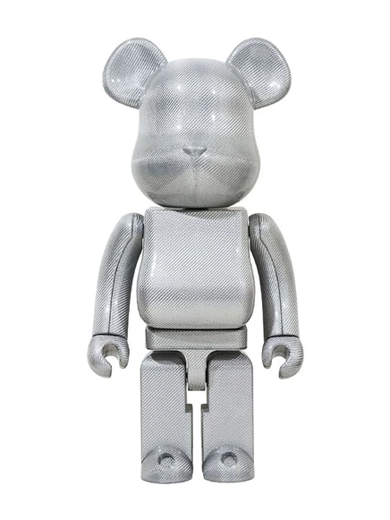 Фигурка Bearbrick Amirex Texalium 1000%, серебристая